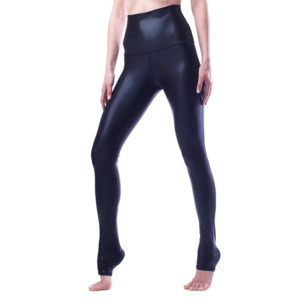 Emily Hsu black liquid look legging